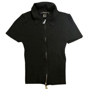 Forever 21 Women’s Small Collared Ribbed Shirt SMALL